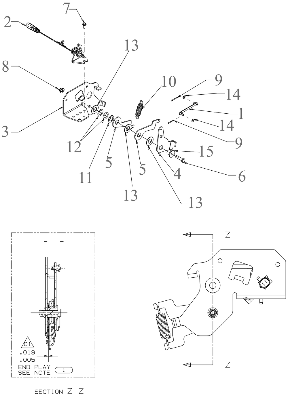Lapbar Control (Lh) Diagram and Parts List for ZT1-42E (34BBA2CS710)(2022) Cub Cadet Lawn Tractor